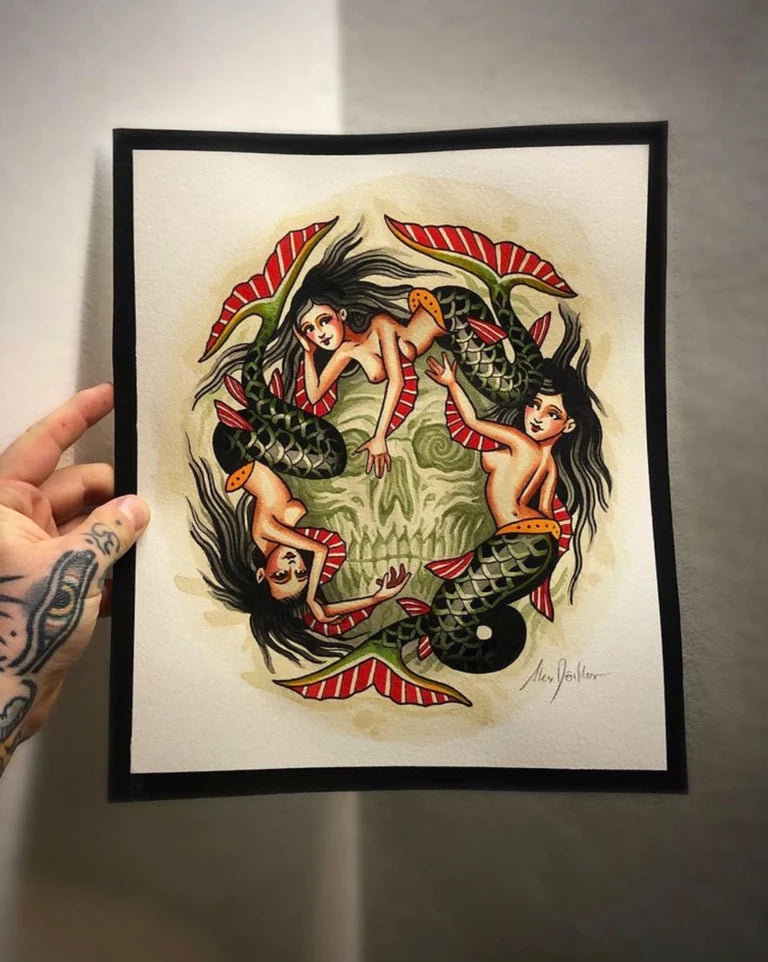 MERMAIDS AND SKULL