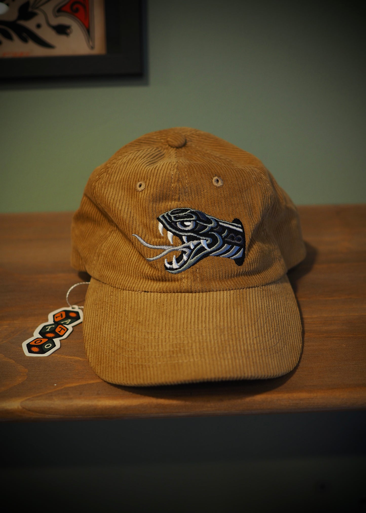 Corduroy snake cap