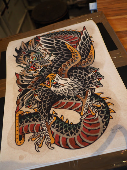 Battle Dragon / eagle print