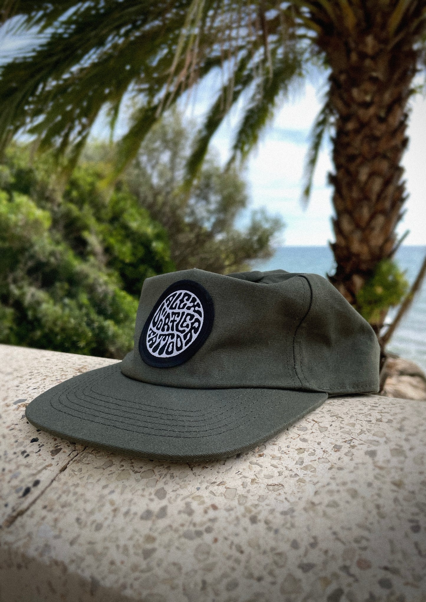 OLIVE COTTON CAP - PATCH