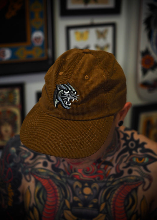 Corduroy panther cap