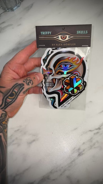 TRIPPY SKULL - sticker pack