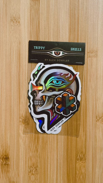 TRIPPY SKULL - sticker pack